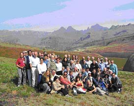 Official group photo of the Drakensberg Workshop participants with Castle Peak in the background