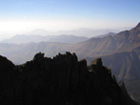The Drakensberg Mountains border on South Africa and Lesotho