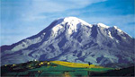 The summit of the Ecuadorian volcano Chimborazo is the highest point on Earth if measured from its center.