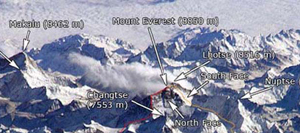 Makalu-Everest region of Himalaya